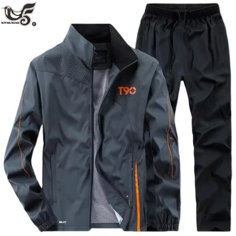 Men's Casual Active 2 Piece Jacket+Pants Basketball Tracksuits Full Zip Jogging Sports Suits Sets Athletic Running Sweatsuits