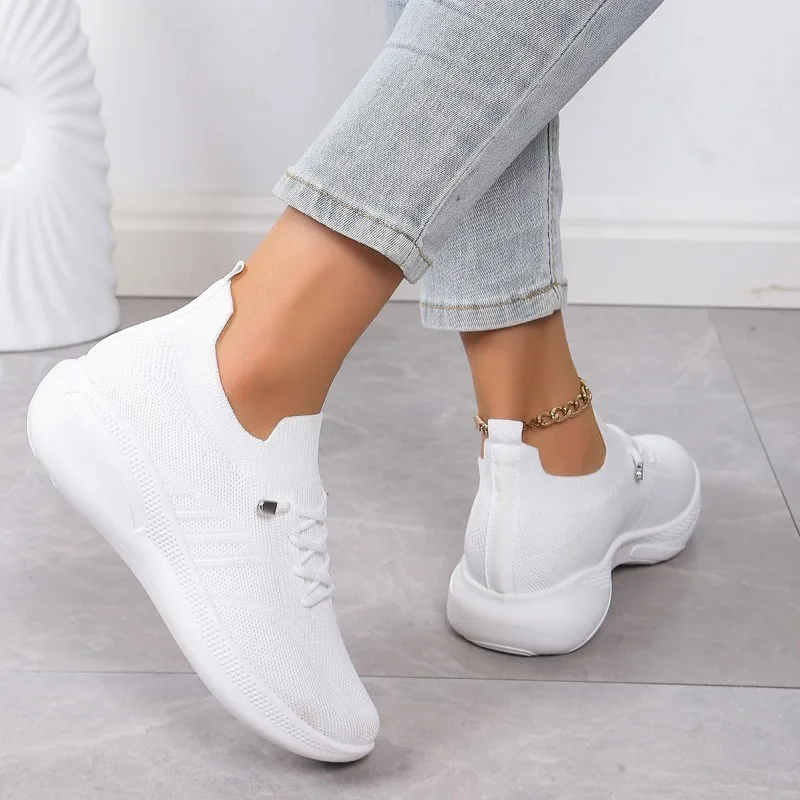 Shoes for Women 2024 New Solid Color Simple Women\'s White Sneakers Comfortable Breathable Female Tennis Shoes Zapatos De Mujer