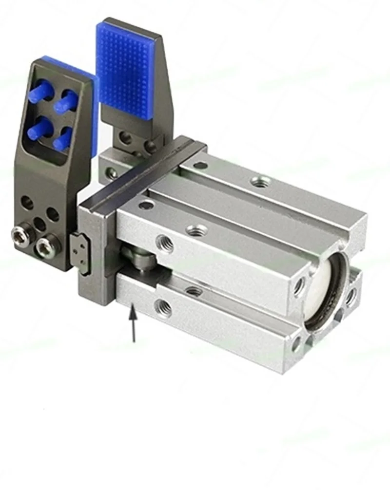 Pneumatic Finger Cylinder MHZ2 Series  Small Parallel Air Claw Fixture 10D/16D/20D/25D With Flat Arc Silicone Clamp