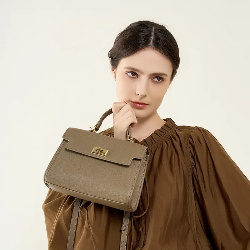 

Spring Autumn New Senior Bag For Women Genuine Leather Material Light Luxury Female Crossbody Bags Mini Popular Style