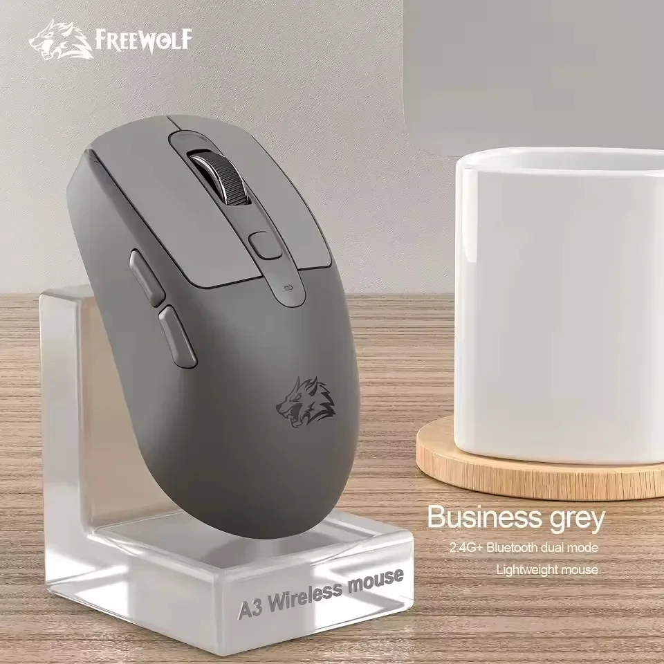 ZLRLMHY Wireless Mouse Silent ABS Not Fade Bluetooth Dual Mode Power Linght,PAW3212 Chip Silent Design,5-Speed DPI