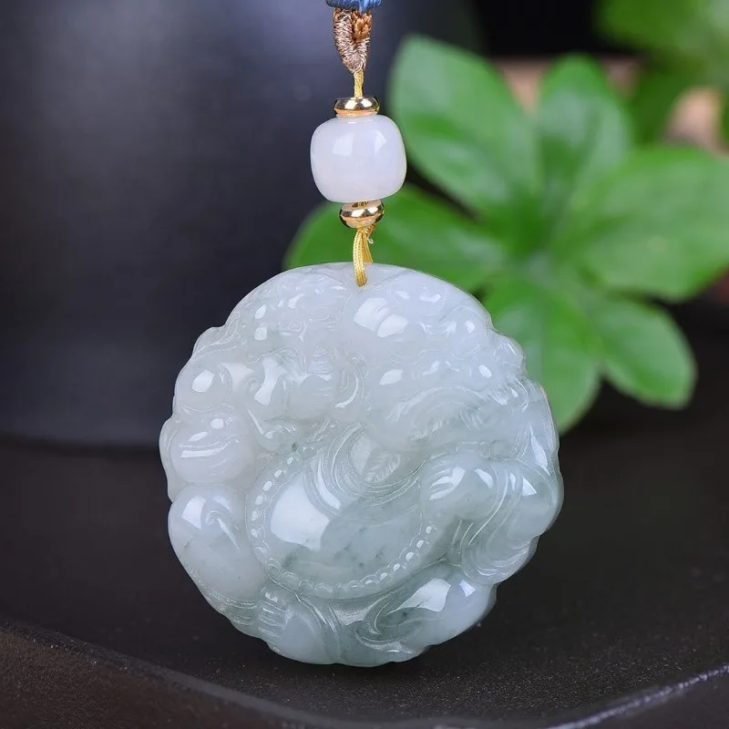 Gold Silk Jade Pendant