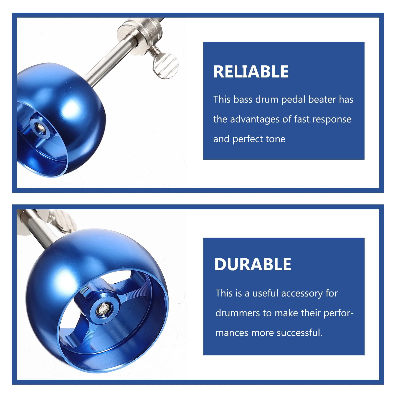 

Drum Pedal Hammer The Metal Beater Replacement Percussion Blue Aluminum Alloy Accessories
