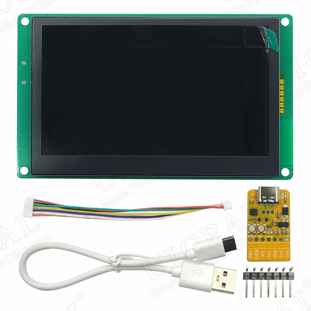 Imagem -05 - Módulo Lcd de Tela de Porta Serial Inteligente Smart Home Display Wifi bt Rs485 St7701 Esp32 s3 N16r8 480x272 43