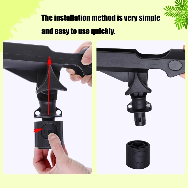 Fishing Rod Holder 360 Degree Rotating Heavy Duty Boats Rod Holder with T Shaped Screw Universal Track Mount Rod Holder - view 5