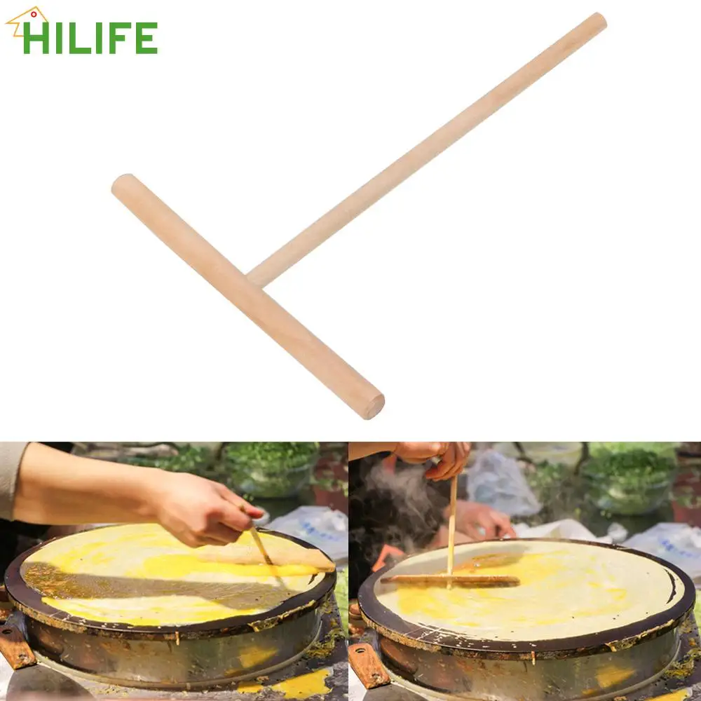 Pancake Batter Spreader Stick HILIFE Pancake Tool Home Kitchen Tools Chinese Specialty Crepe Maker Wooden