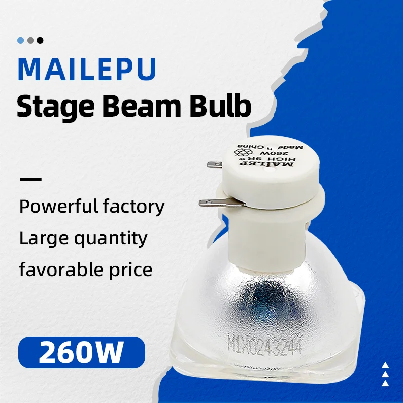 

High brightness Lampada 9R 260W Lamp Moving Head Light Beam Light Stage Lamp Platinum Metal Halogen bulb 260w 9R Spot Lamp MSD