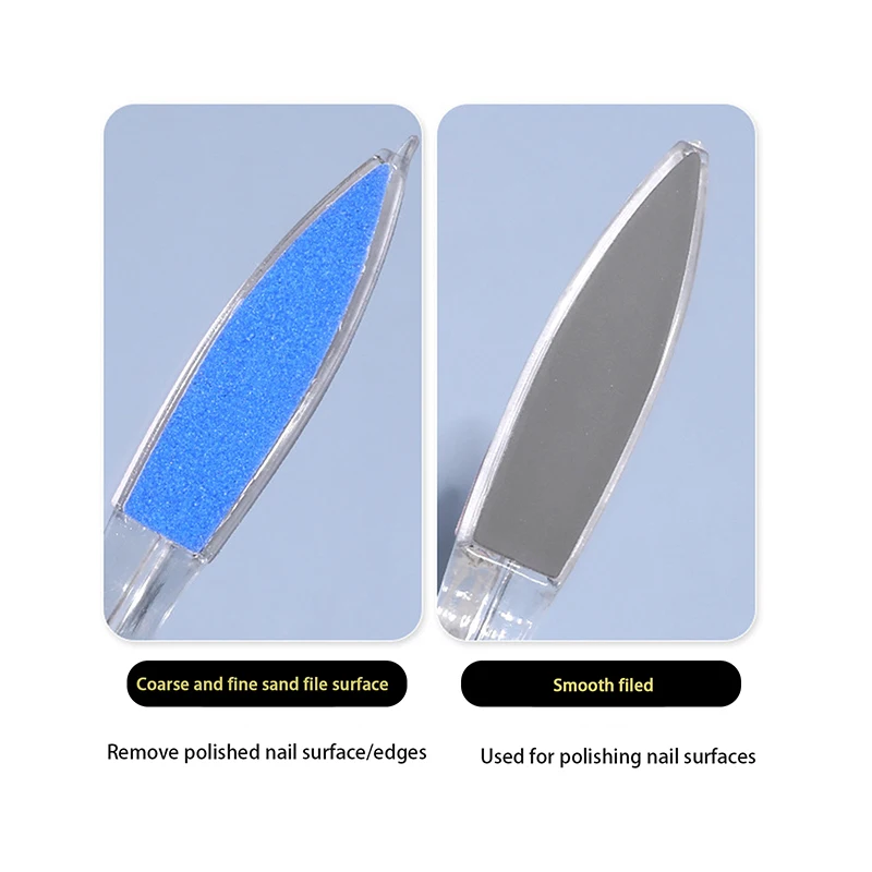 Pedicure Tool Nail Art File Metal Cuticle Pusher Remover Double Sided Scrub Buffer Grinding Manicure