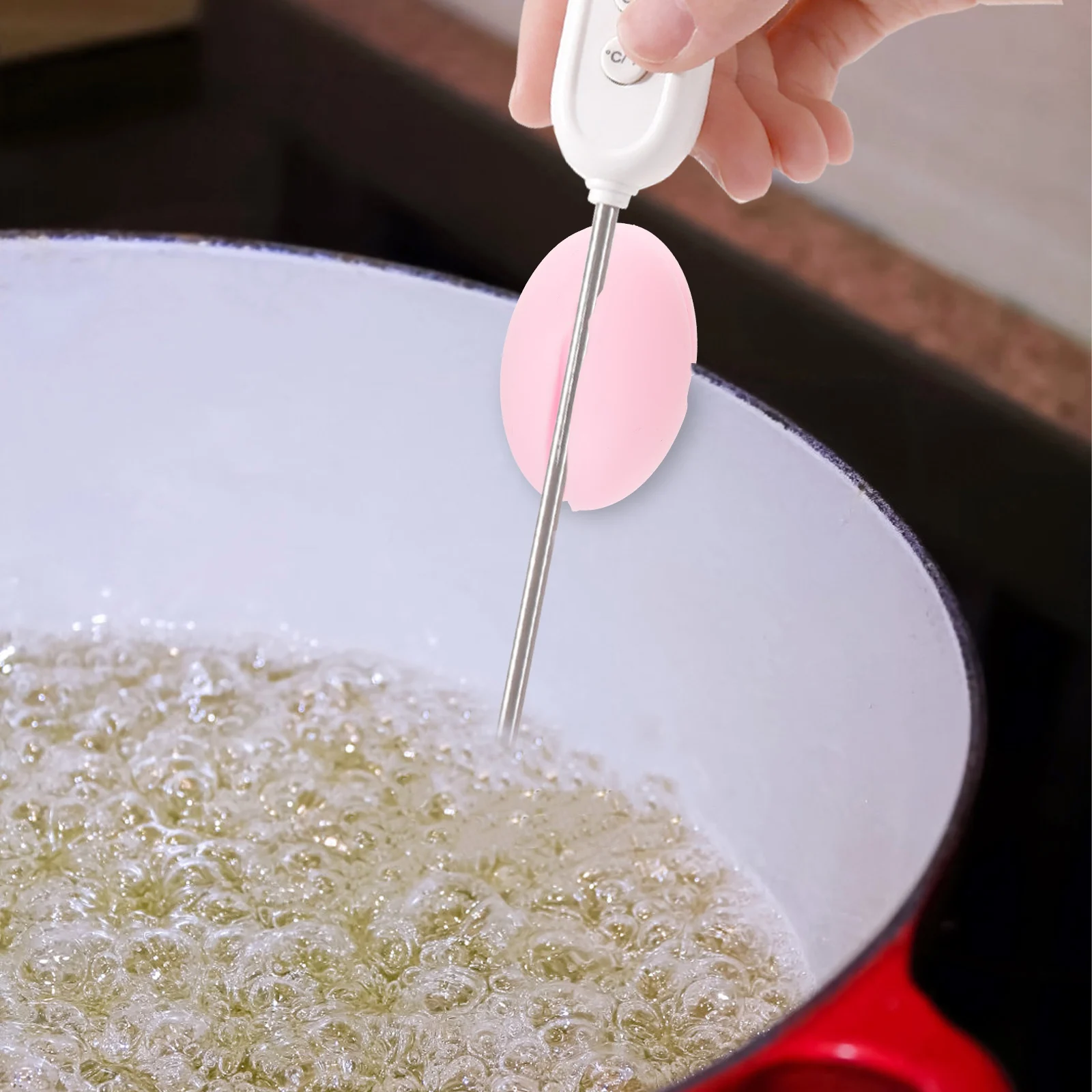 

Thermometer Clip Silicone Pot Clip Flexible Temperature Probe Clamp Holder for Candy Making Deep Fryer Cooking