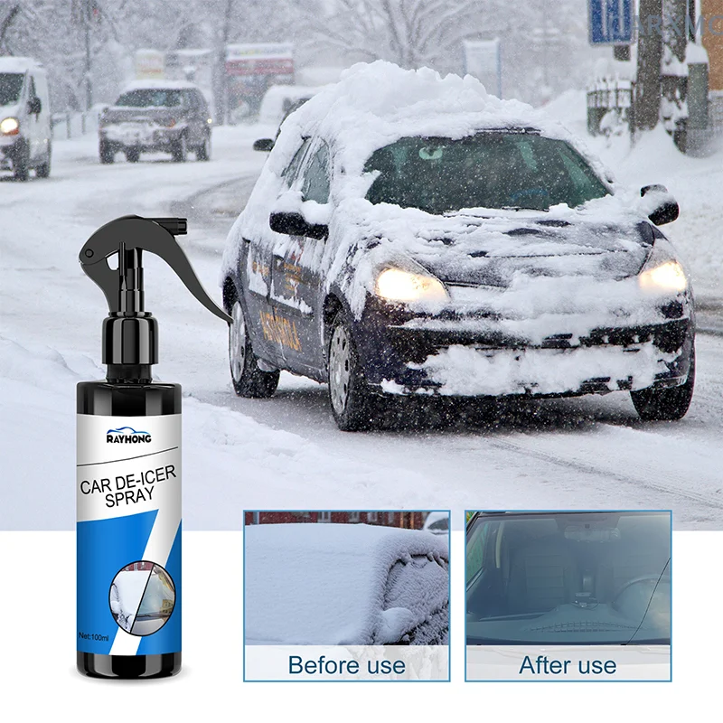 Car Snow Deicing Spray Ice Remover Winter Window Locks Defrosting Liquid Glass Cleaning Handles Anti Slip Auto Supplies