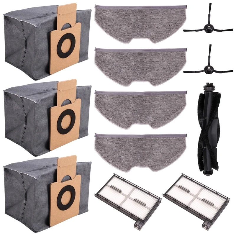 Запасные части для робота Eufy X8 Pro, основная роликовая щетка, фильтр Hepa, накладка для швабры, тканевый мешок для пыли, аксессуары