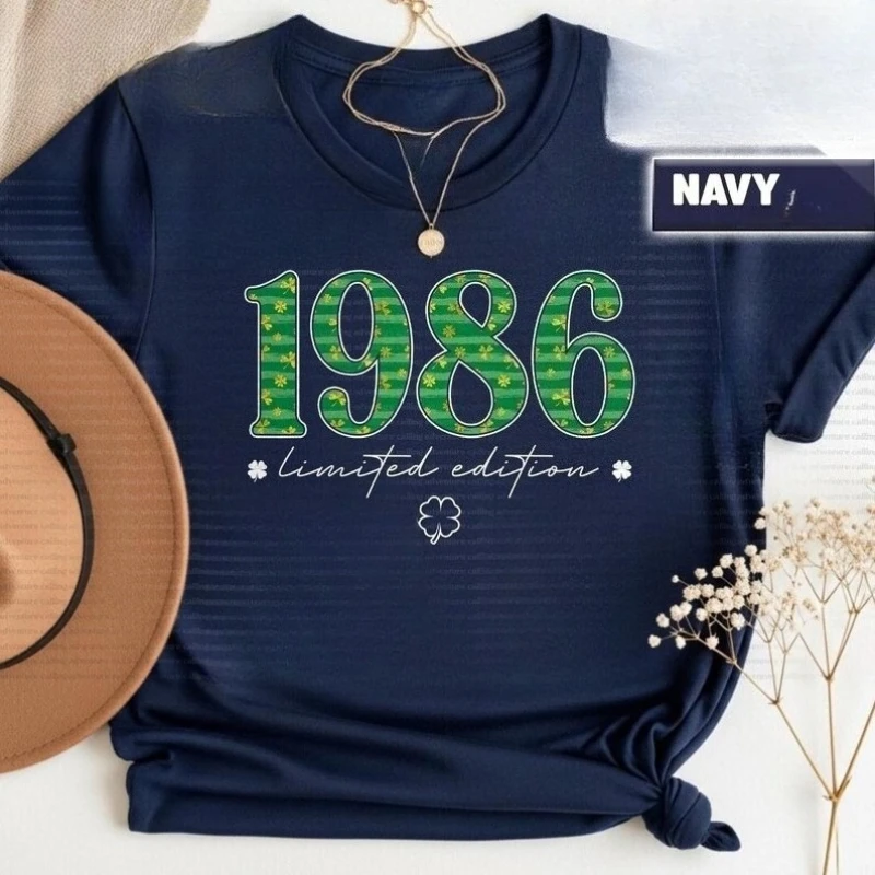 Personalized 1986 Limited Edition Custom Birthday St Patrick’s Day Shirt Irish Shamrock 40th Year Old Gifts Graphic T Shirts