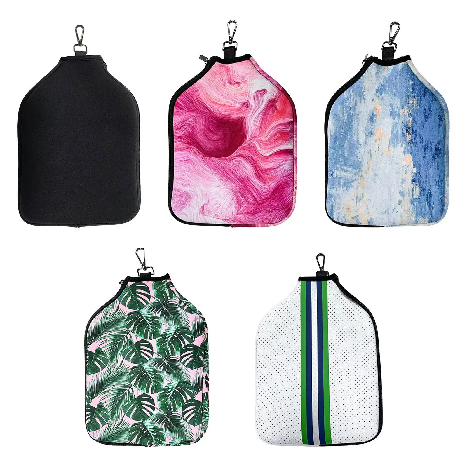 금속 버클이 있는 라켓 슬리브 탁구 패들 케이스 경량 보관함