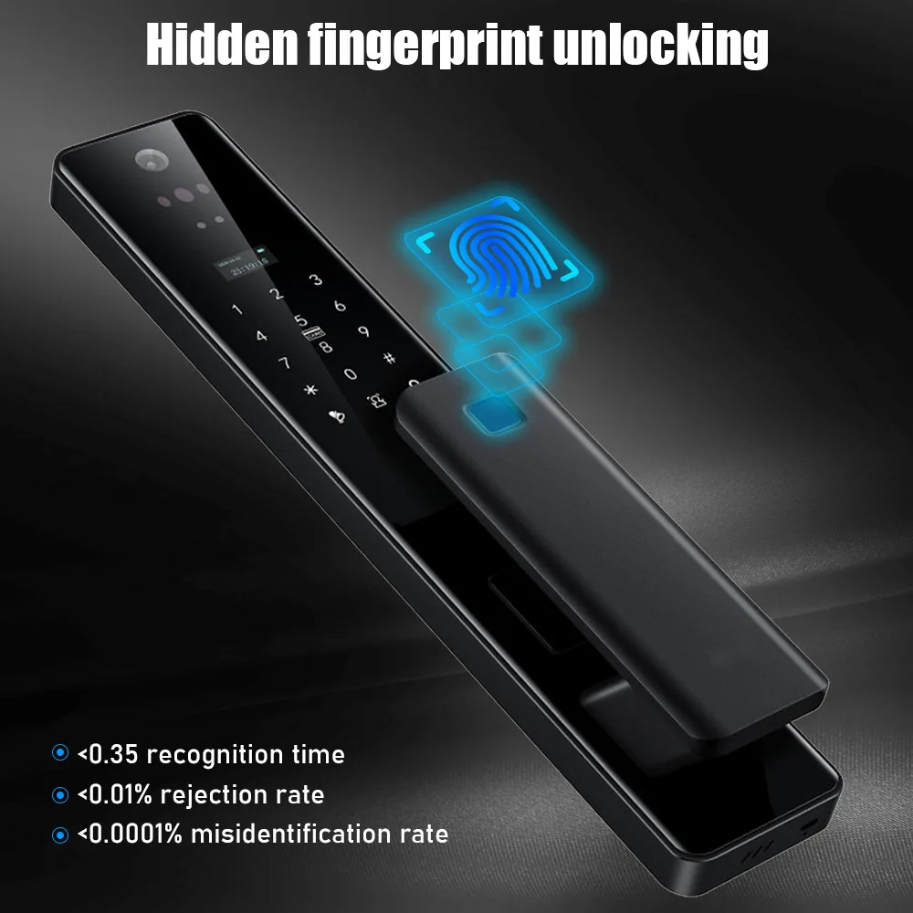 指紋パスワード電子WIFIリモート全自動3D顔認識ビジュアルキャットアイドア