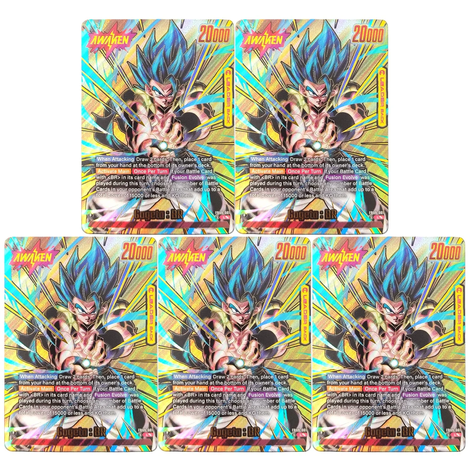 Dragon Ball Super Fusion World English FB09-025 Son Goku Gogeta Gogeto Frieza High Quality DIY Proxy Game Collection Card Toy
