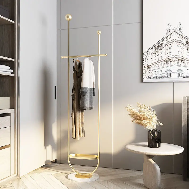 Licht Luxe Home Vloer Verticale Kapstok Kamer Opknoping Kledingrek Moderne Kleren Rack