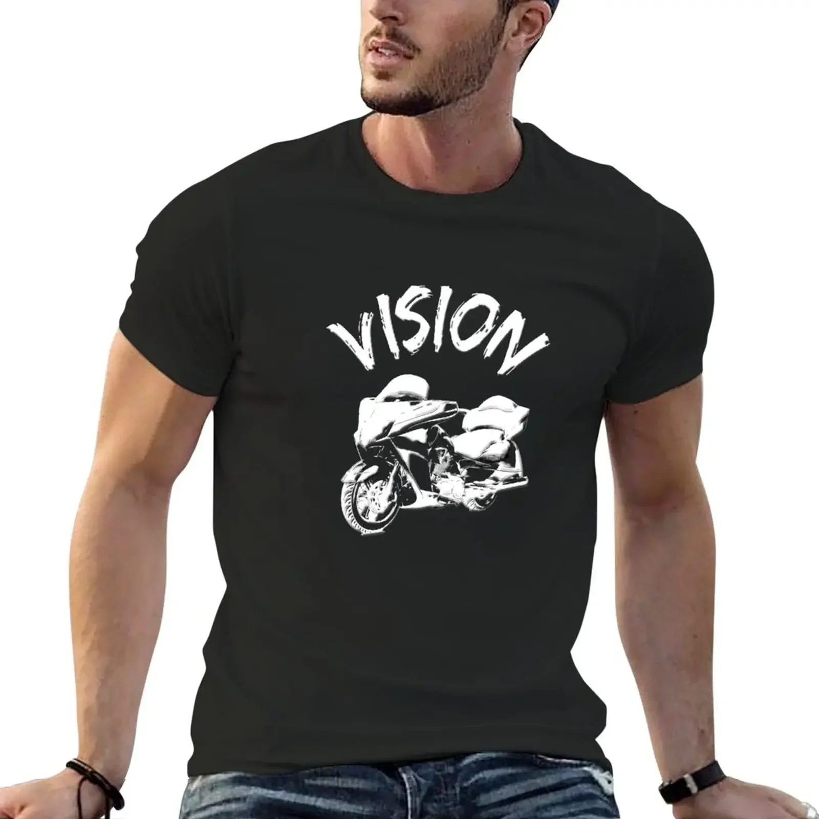 Vntage Short sleeve Men's Victory Graphic heavyweight Sweatshirt anime streetwear fashion man Hot Sale New Motorcycle T-Shirt