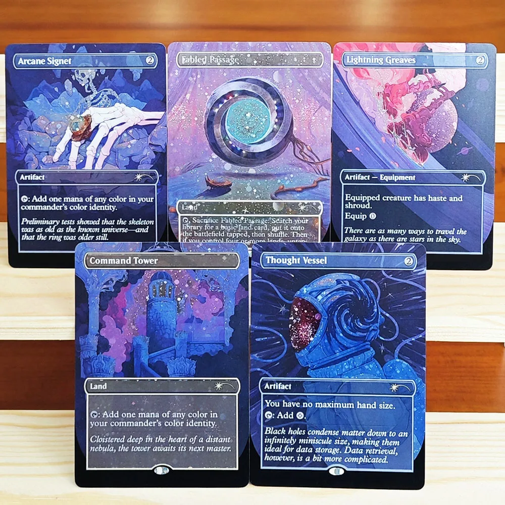 Arcane Signet/Fabled Passage/Lightning Greaves/Command Tower/Thought Vessel - Tarjeta de juego TCG rara y exclusiva con efecto foil para coleccionar