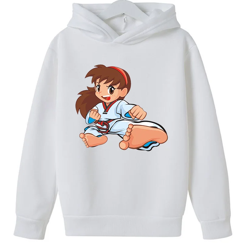 Hot Boys Girls Hoodie New Taekwondo Print Fashion Explosion Kids Clothes Girls Sweatshirts Sweater Clothes Kids Hoodies