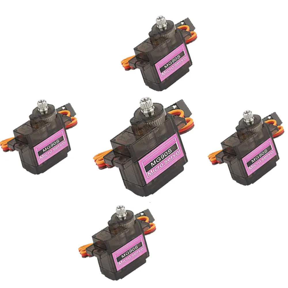 MG90S Metal Gear RC Micro Servo 13.4g Motor 5/10pcs For ZOHD Volantex Airplane For RC Helicopter Car Boat Model Toy Control