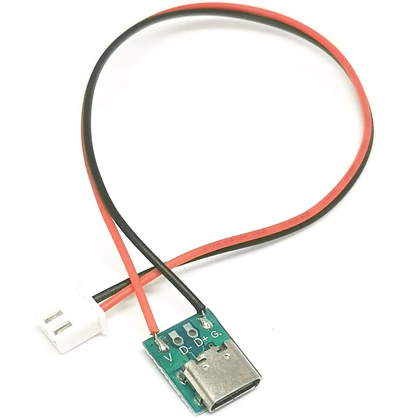 Type-c PCB with cabel Converter Adapter Micro USB to DIP female connector Breakout Board charging cable soldering board Socket