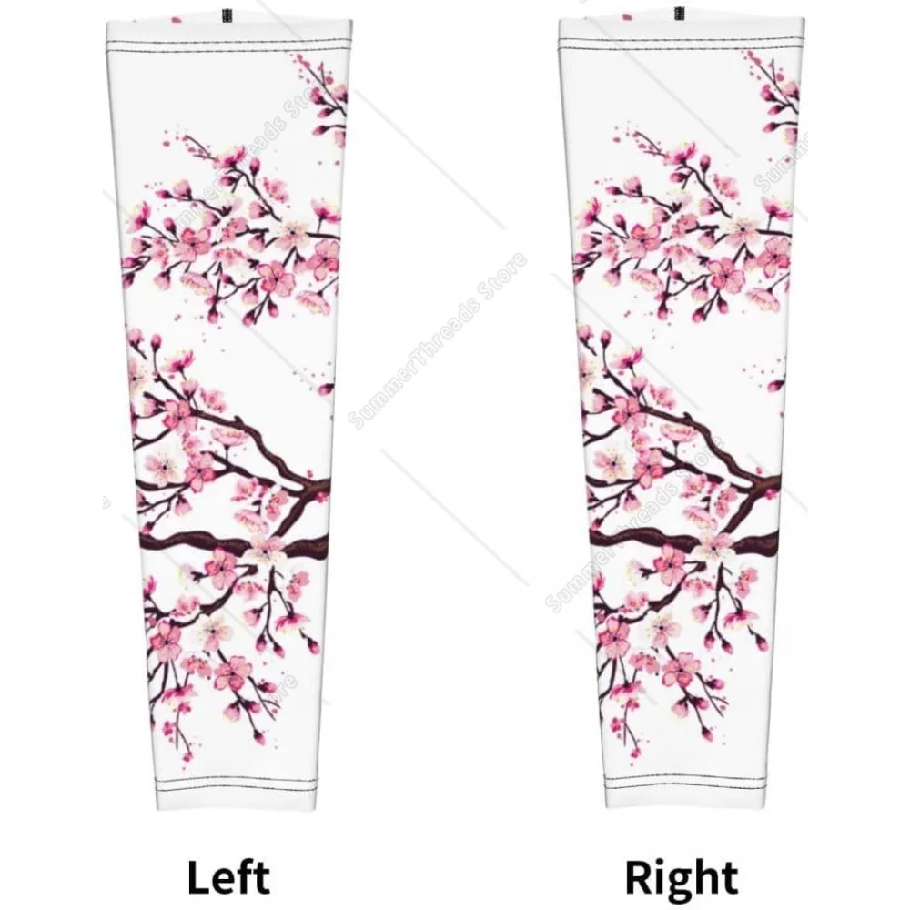 남녀공용 벚꽃 나무 팔 슬리브 안전 보호 UV 팔 슬리브 팔 압축 슬리브