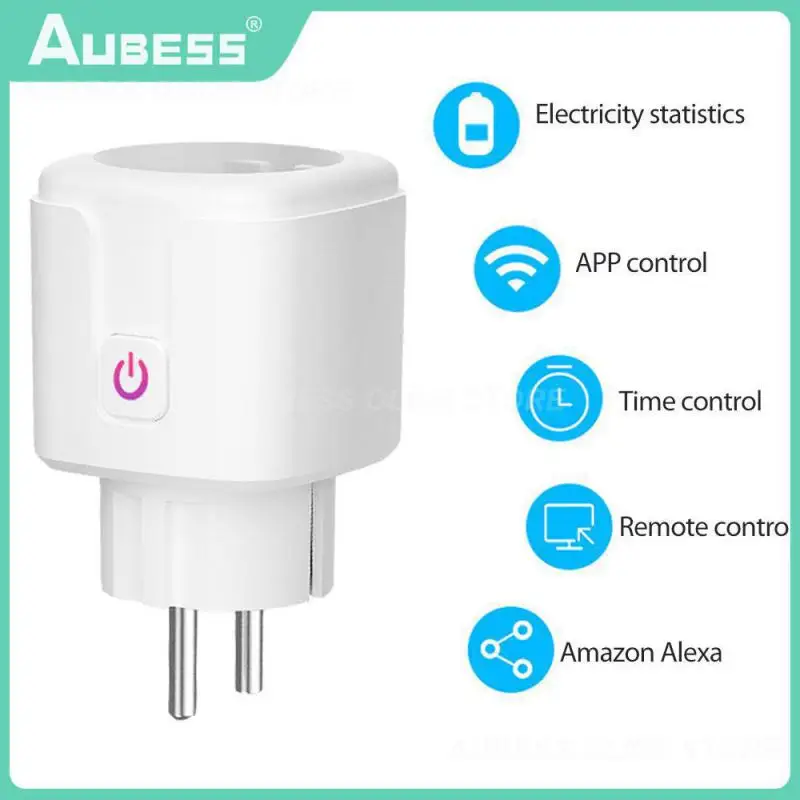 Time Control Socket With Power Metering Smart Socket Voice Control Eu Standard Wifi Socket 16a