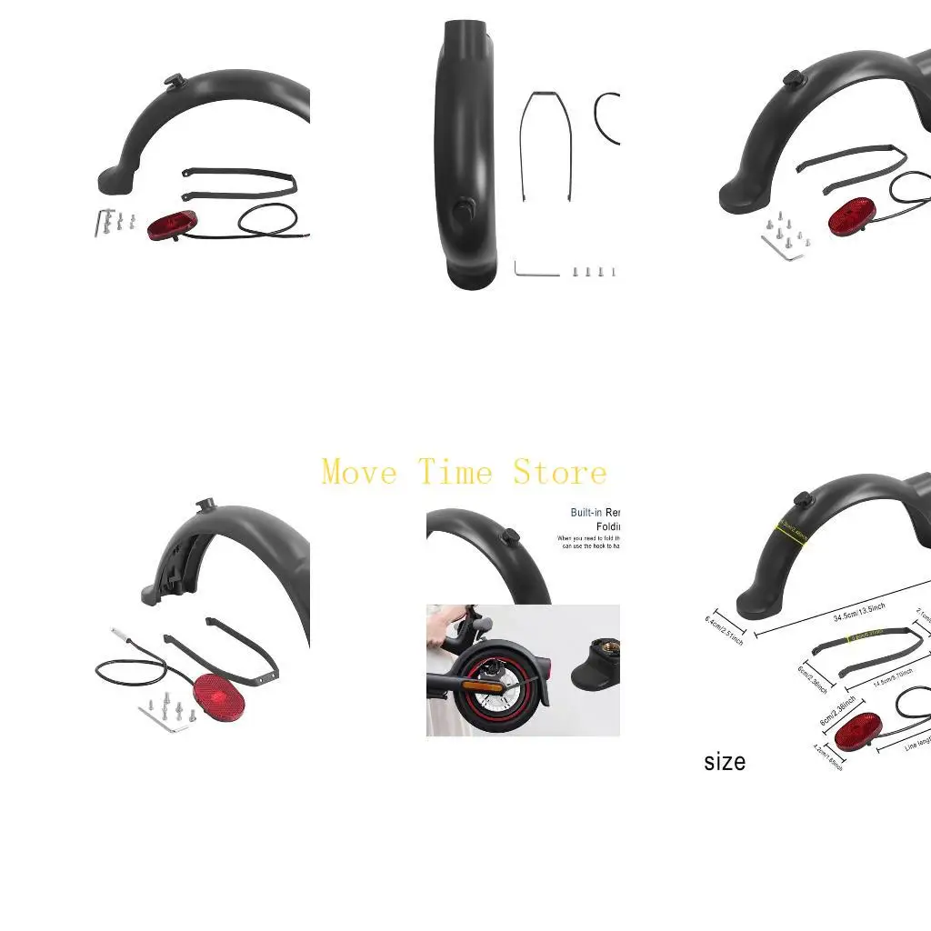 

92ME Scooters Rear Mudguard Suit Bike Mudguard Brackets Protective Mud Flaps for Effective Mud and Water Protecting