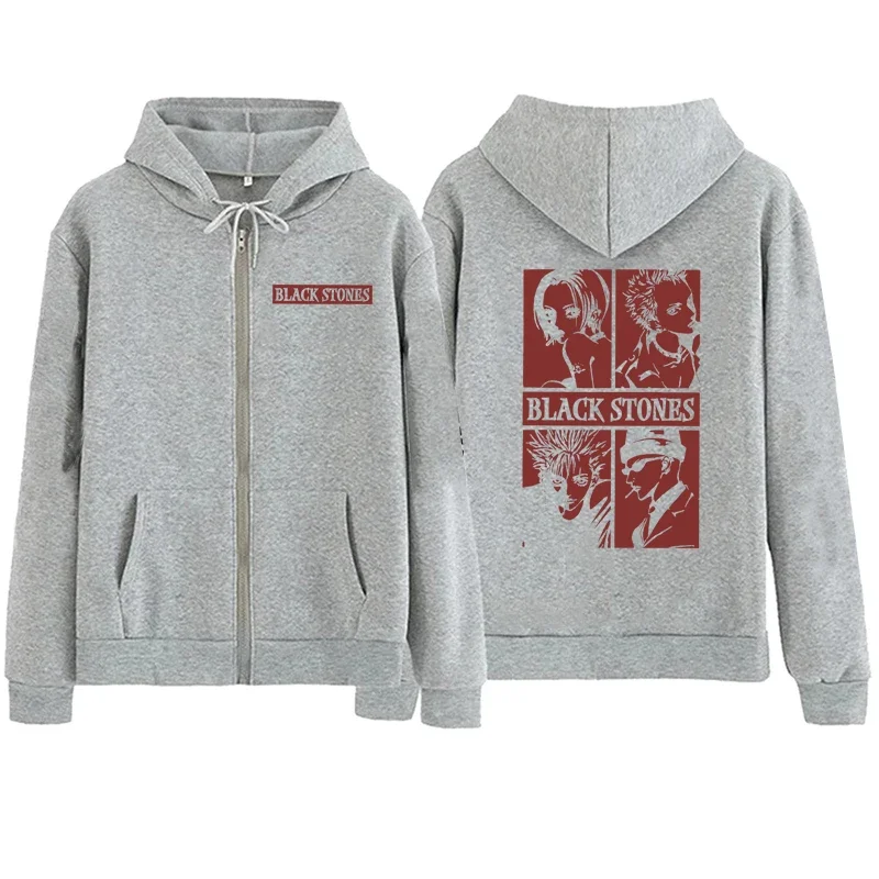 انمي ياباني نانا أوساكي قلنسوة بسحاب الخريف الشتاء الرجال النساء عادية خمر القوطية موضة زمم بلوزات سترة معطف