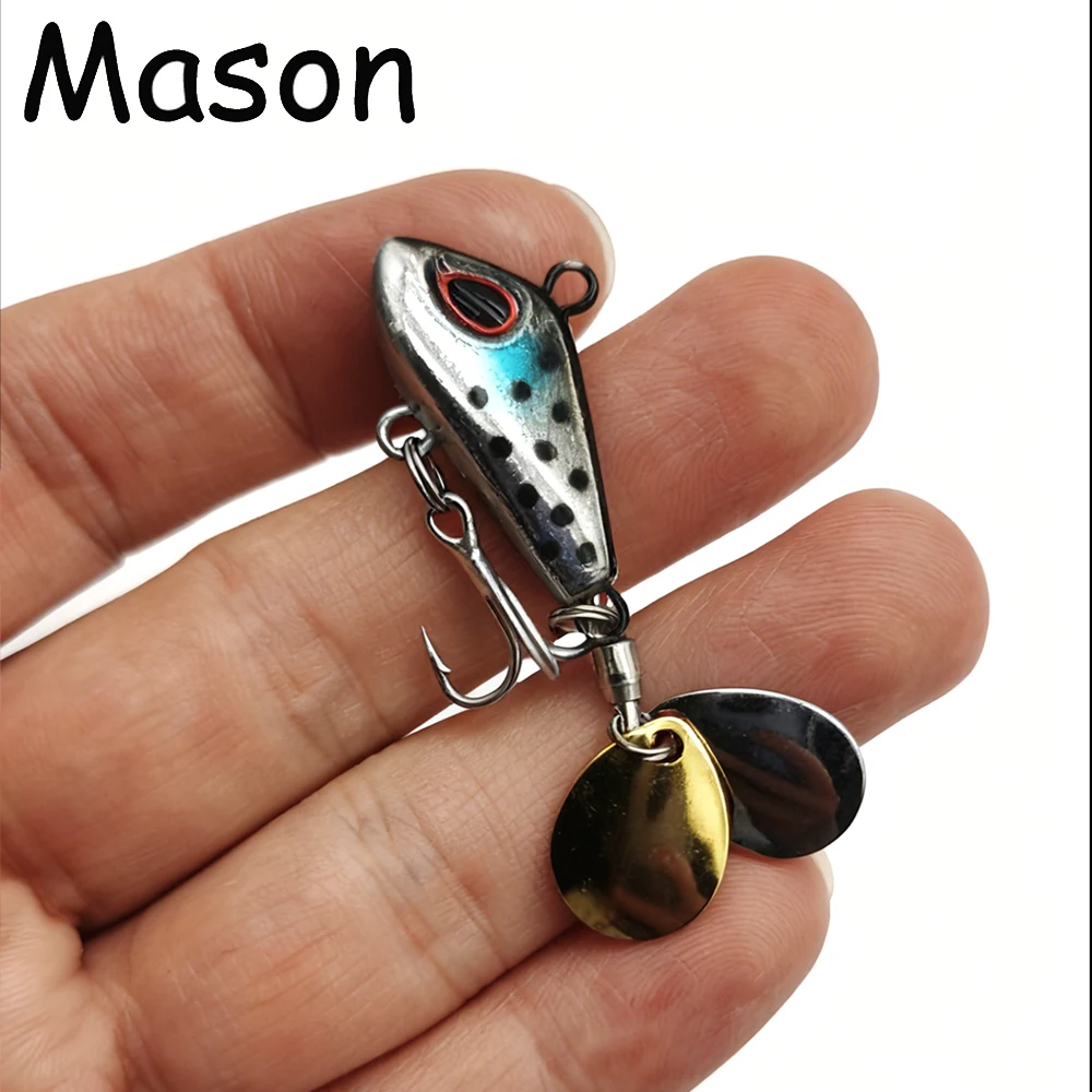 1PC Double Rotating Metal VIB Vibration Bait Spinner Spoon Fishing Lures 8-28g Jigs Trout Winter Fishing Hard Baits Tackle Pesca