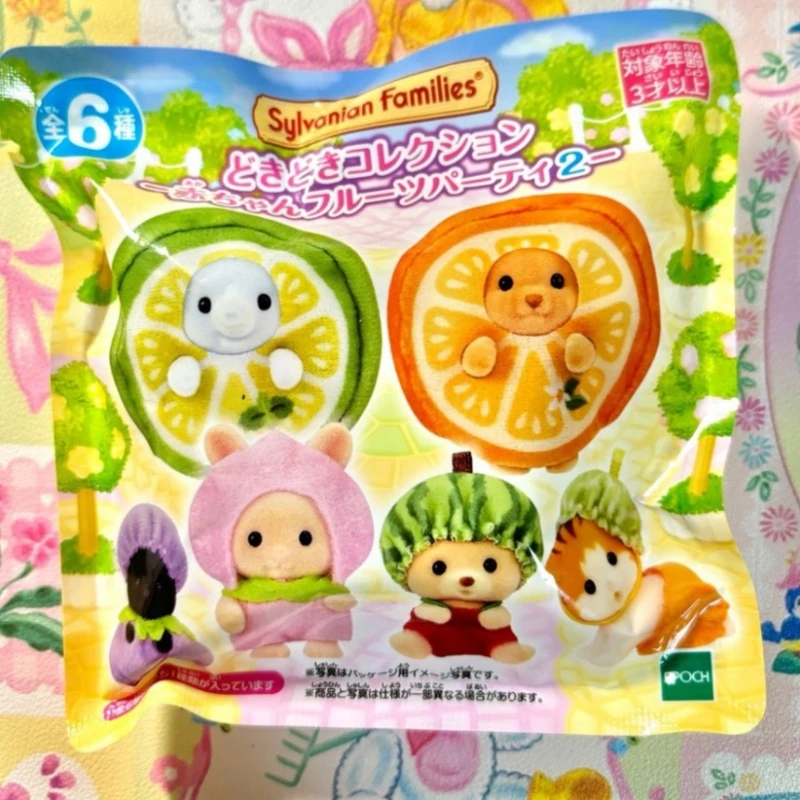 New SYLVANIAN FAMILIES Blind Box Bag Baby Mini Doll Dress Up Fruit Makeup Magic Party Mystery Box Lucky Bag Xmas Birthday Gifts