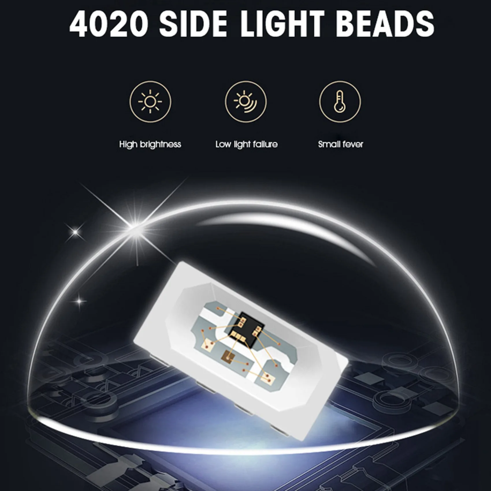 

600 шт. SK6812 SIDE-A SK6812 IC в светодиодном чипе для бокового освещения SMD 4020 RGB для индивидуально адресуемых светодиодных лент и экранов