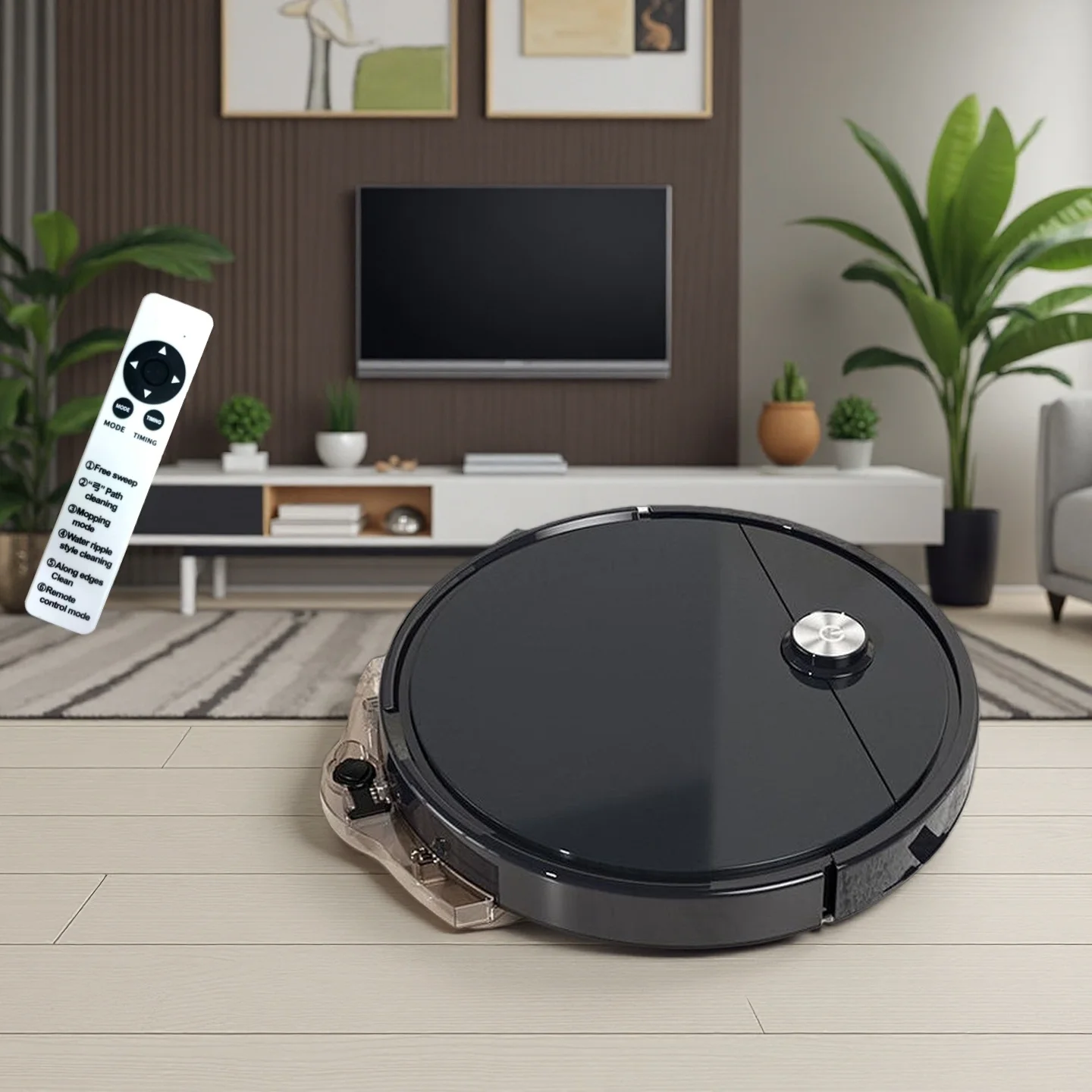 Powerful suction sweeping robot, suitable for hard floors/low plush carpets/pet hair sweeping robots, scheduled cleaning