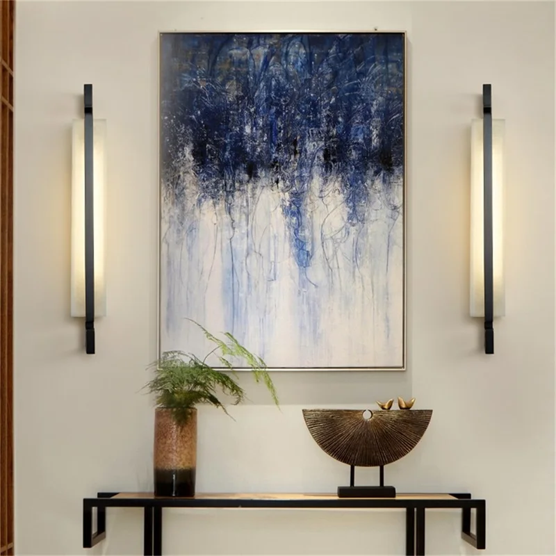 TYLA Kupfer Innenleuchte Lichter Moderne Luxus Dolomit LED Wandleuchte Design Balkon Für Wohnkorridor