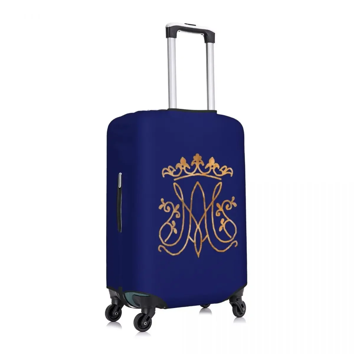 Custom Ave Maria Monogram Luggage Cover Elastic Catholic Jesus Travel Suitcase Protective Covers Suit For 18-32 inch