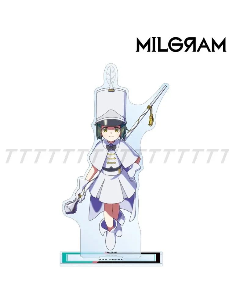 Game MILGRAM Acrylic Stand Doll Anime 008 Amane Figure Model Plate Cosplay Toy Keychain for Gift