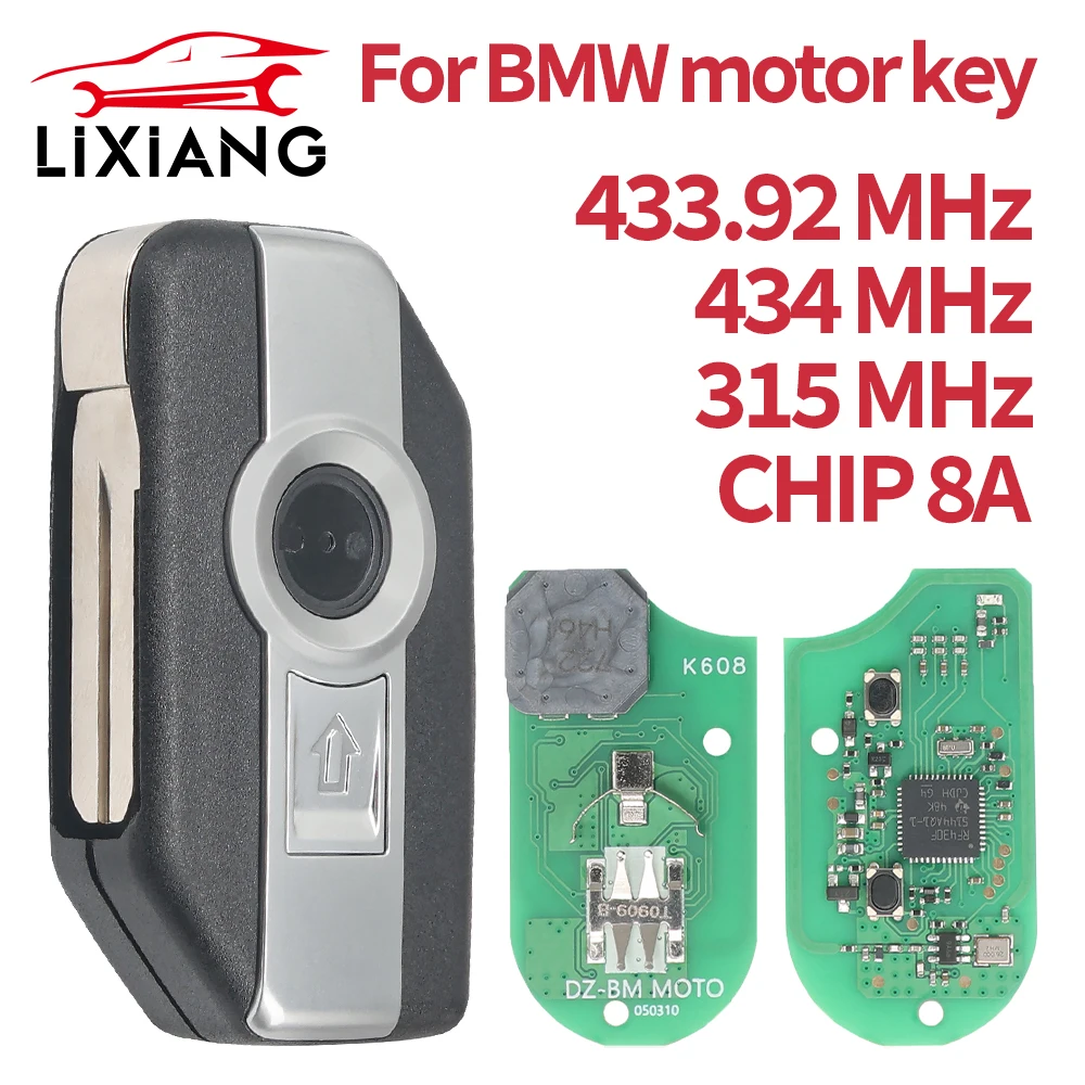 LX Motorcycle Remote Control 8A Chip FSK 433.92/315/434MHz Motorbike Replace Key Fob For BMW Motorcycle R1200 R1250 K1600 F750GS