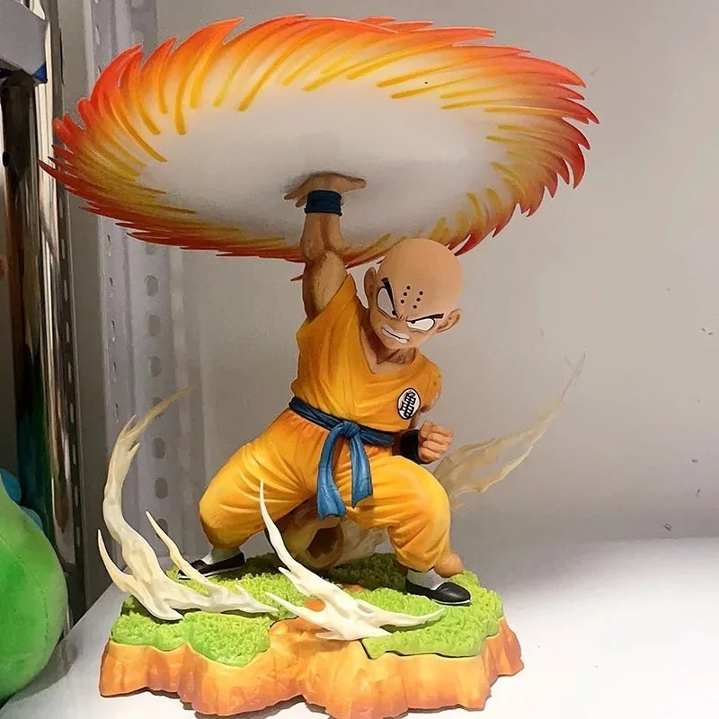 25.5cm Anime Kuririn Dragon Ball Figure Cs Krillin Action Figure Qi Yuan Chop Statue Collection Model  Figurine Pvc Toys Gifts