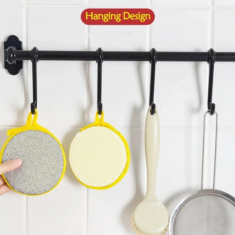 10/5/3Pcs Double Side Dishwashing Sponge Pan Pot Dish Wash Sponges Household Cleaning Tools Kitchen Tableware Dish Washing Brush