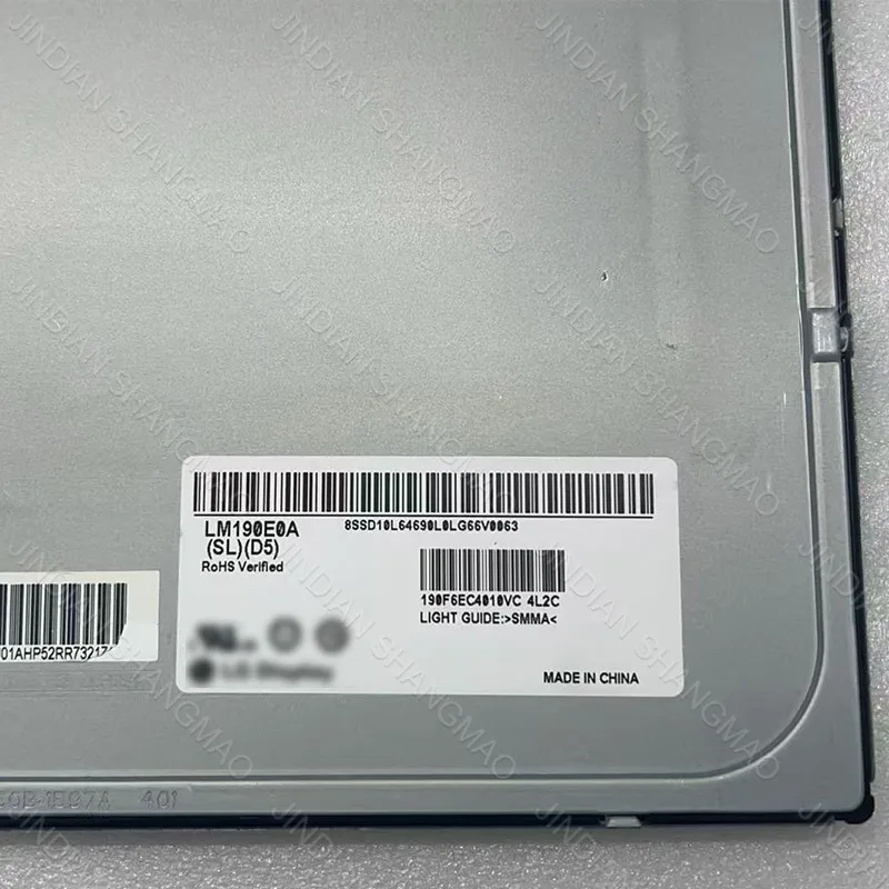 LM190E05-SL02 LM190E0A-SLD1 LM190WX2-TLK1 LM190E0C-SLA1 Original tela LCD industrial de 19 polegadas