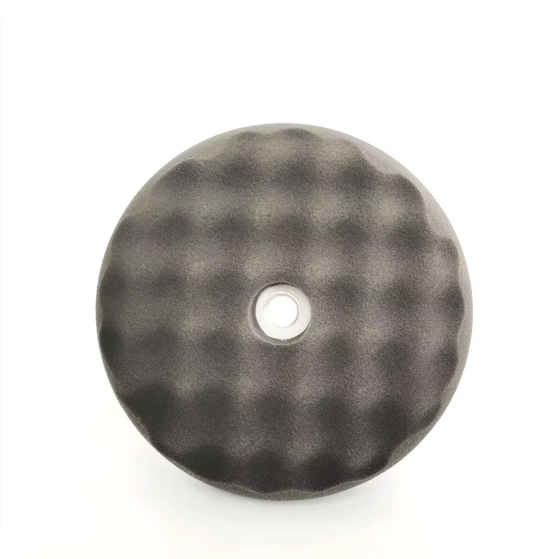 8inch Double-sided Waffle Face Foam Polishing Pad Ultrafine Black