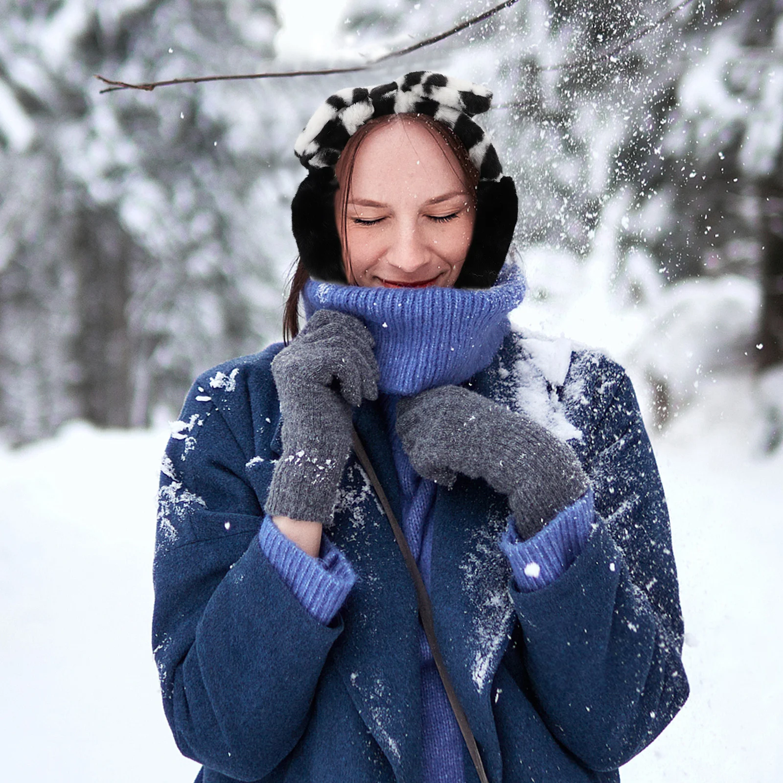 

1Pcs Warm Winter Furry Rabbit Ears Earmuff Premium Frost-Proof Ear Protection Outdoor Cold Weather Accessories