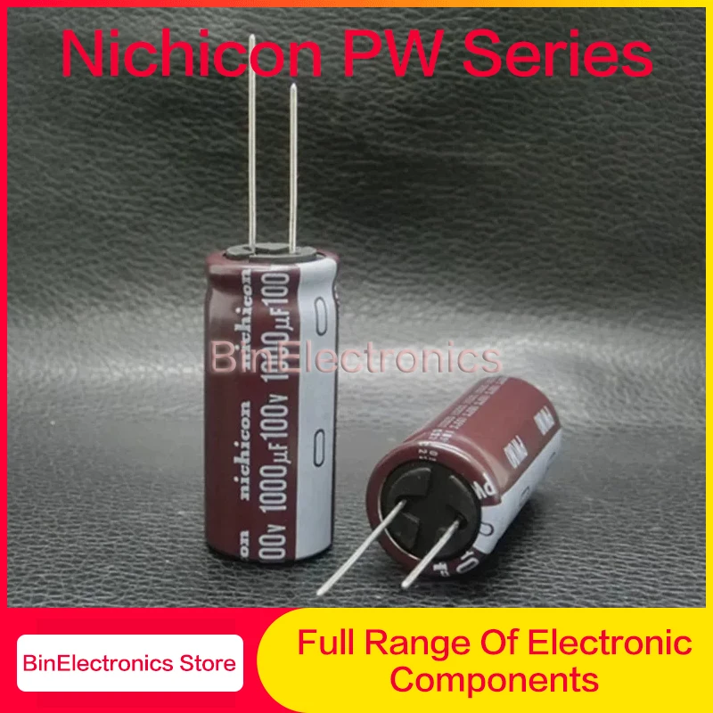 10Pcs/Lot Nichicon PW Series Electrolytic Capacitors 10V 16V 25V 35V 50V 63V 100V 10UF 33UF 39UF 100UF 330UF 470UF 680UF 1200UF