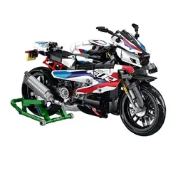 Set di blocchi di costruzione per moto retrò 1:8 Kit di costruzione di modelli di moto Set di giocattoli per mattoni di locomotiva per adulti bambini ragazzi