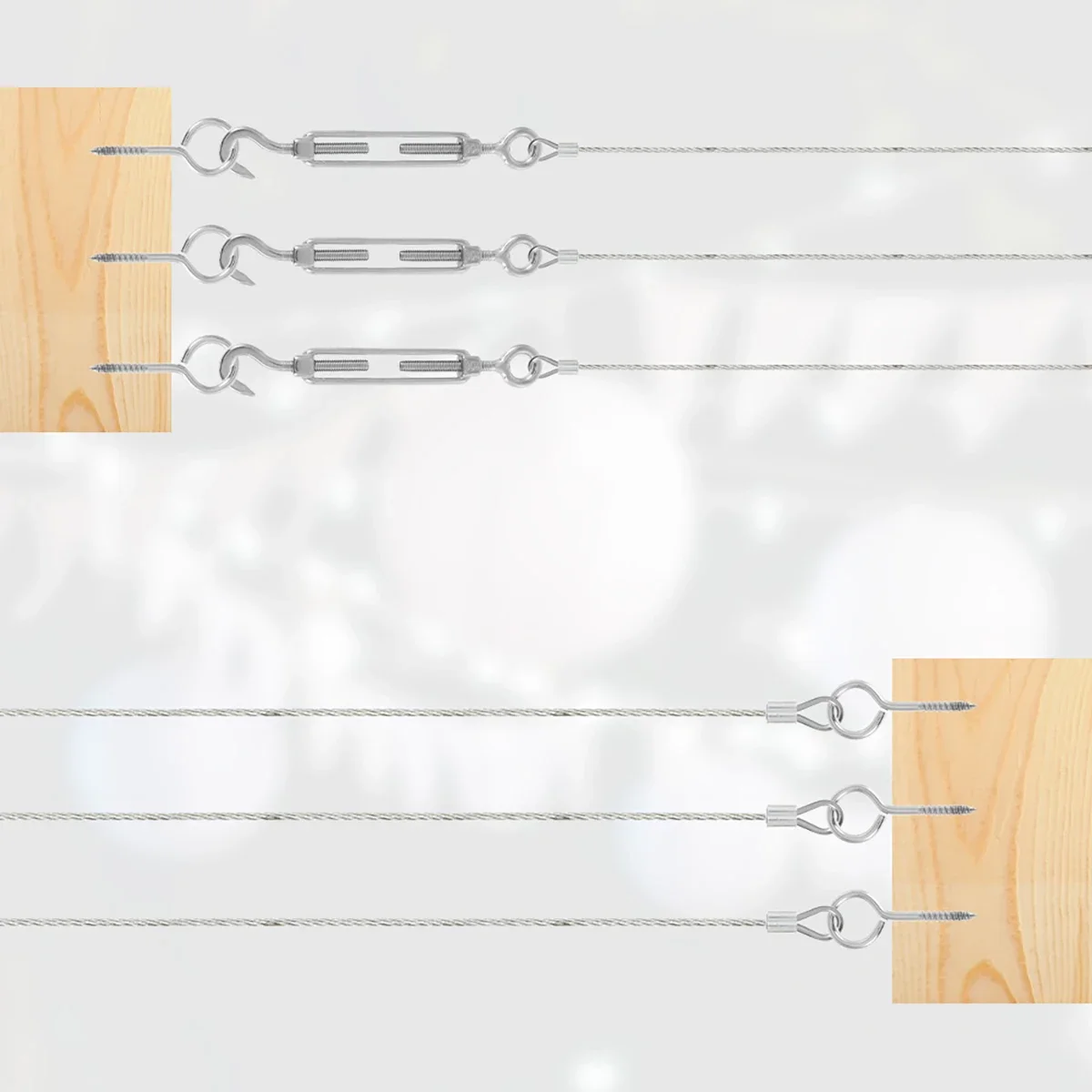 Corda de fio de aço inoxidável para cabos, Varanda Trilhos, Escada Trilhos, Jardim ao ar livre, Cerca Farm, Deck Trilhos Sistema, 15 m, 30m