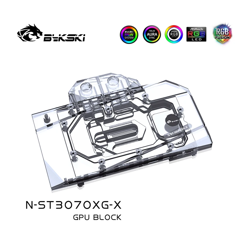 Bykski GPU Blocco di raffreddamento ad acqua personalizzato per ZOTAC GeForce RTX3070 X-GAMING, dispositivo di raffreddamento a liquido per scheda grafica, N-ST3070XG-X