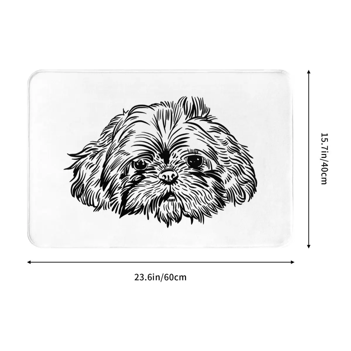 Dog Lover Shih Tzu Crest Doormat Antiwear Carpet Rug Kitchen Entrance Home Floor Mat for Living room Footpad Mats