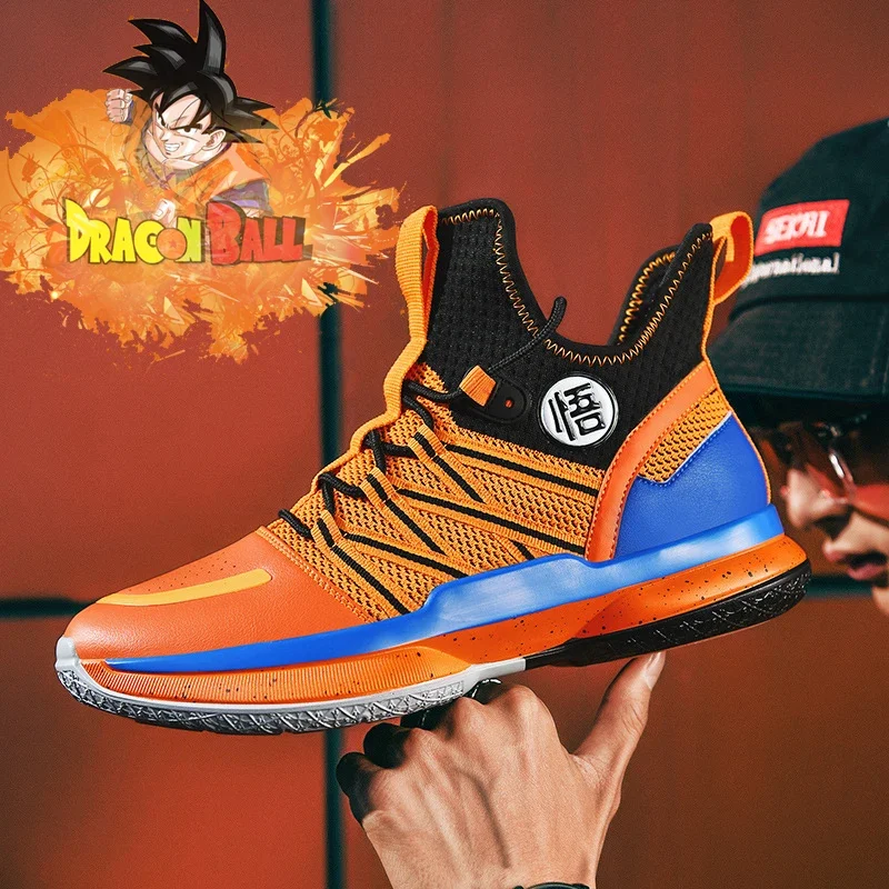 Anime Dragon Ball Basketball Shoes Son Goku Kakarotto Men Women Breathable Sports Shoes Student Youth Non-slip Sneakers Gift Kid