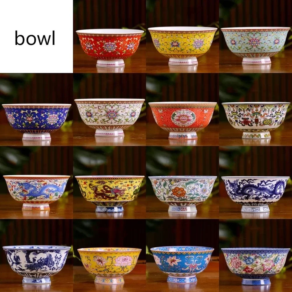 4.5 Inch Jingdezhen Ramen Bowl Ceramic Bone china Rice Soup Bowls Container Home Kitchen Dinnerware Tableware Accessories Crafts