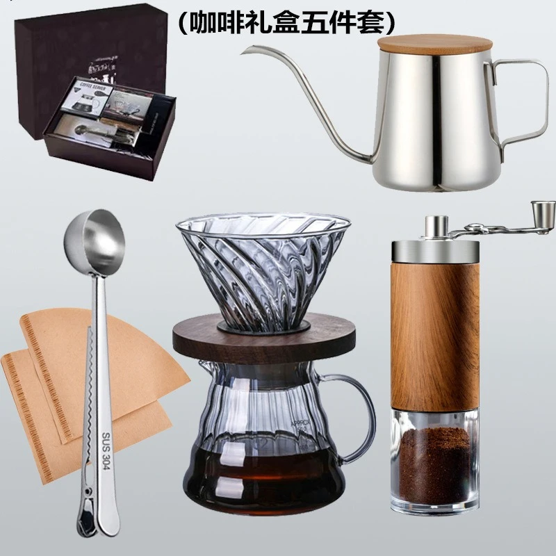 

brewed coffee pot filter cup thin mouth pot stainless steel household coffee maker hanging ears long mouth